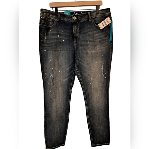NWT Inc studded distressed jeans size 18 - Picture 1 of 5